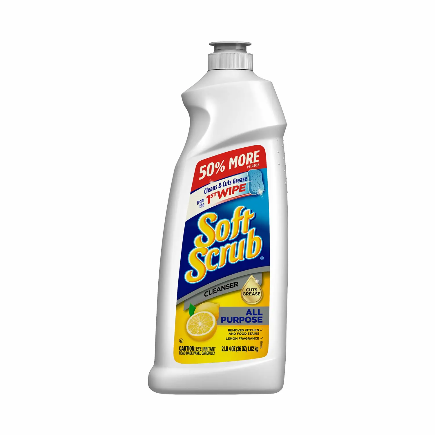 Soft Scrub All Purpose Commercial Surface Cleanser, Lemon, 36 Fluid Ounces