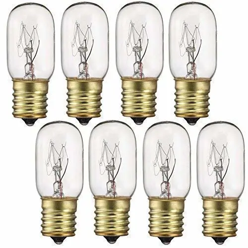 SerBion Microwave Light Bulb Under Hood - E17 40w 125v Microwave Oven Light Replacement Part for Microwave Appliance Over Stove, 8Packs