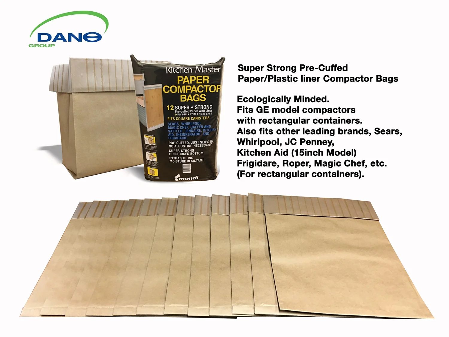 Super Strong Compactor Bags Pre Cuffed (12 Pack)