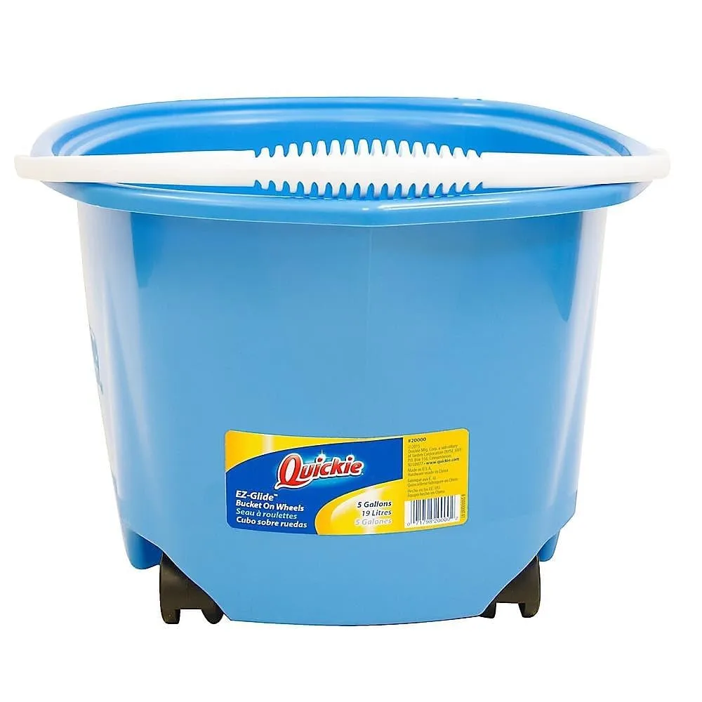 Quickie® Ez-Glide Bucket On Wheels, 5 Qt, Blue 20000ZQK - 1 Each