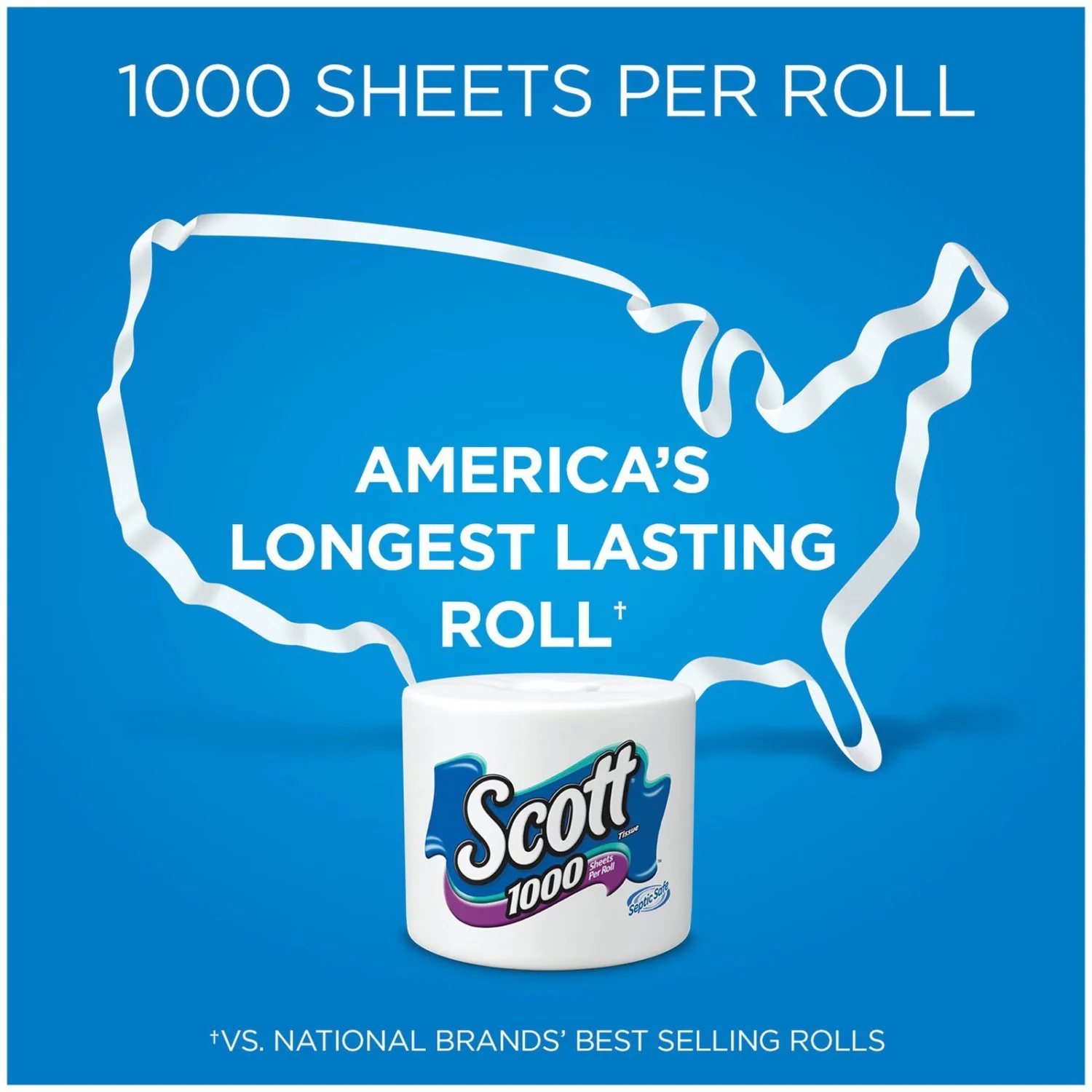 Scott Regular Roll Toilet Tissue, 1 Ply, White, 12 Rolls