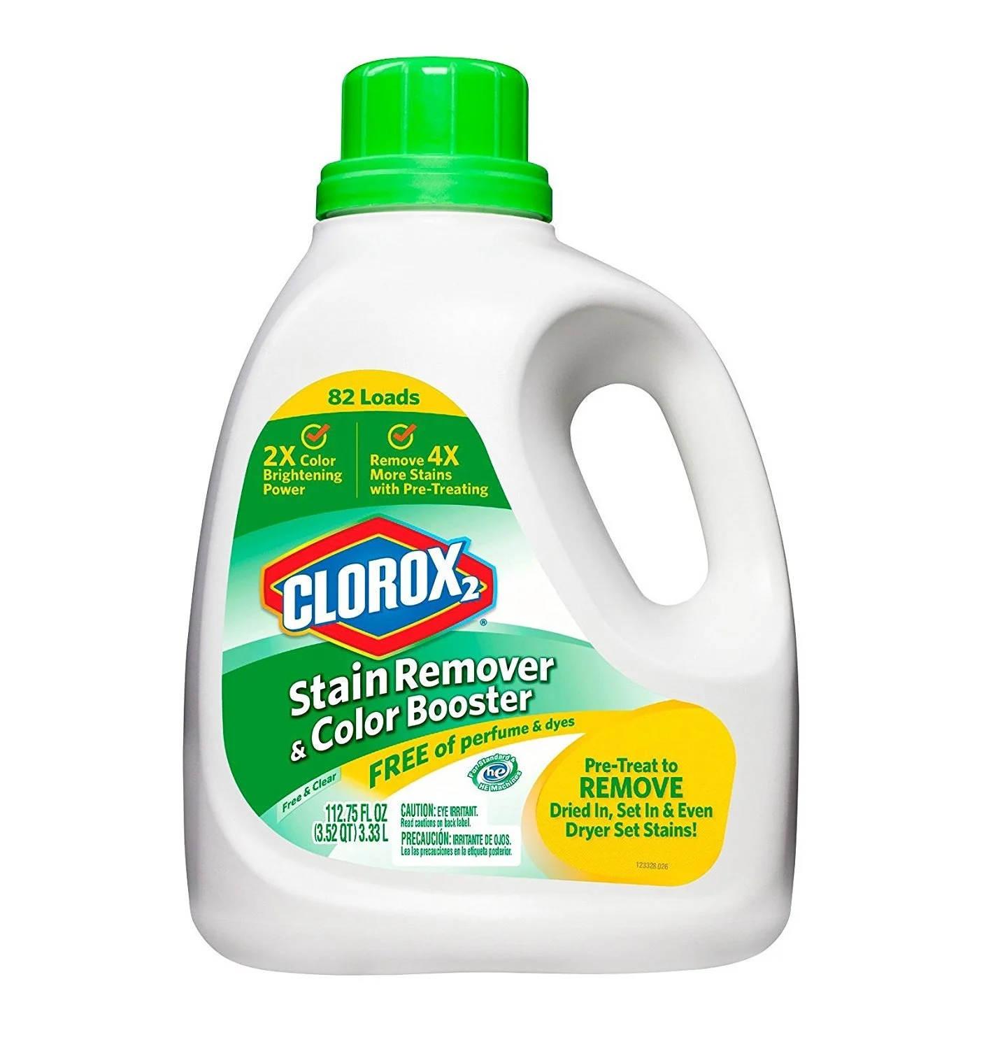 Clorox 2 H.E. Stain Remover & Color Booster, 112.75 Fluid Ounce