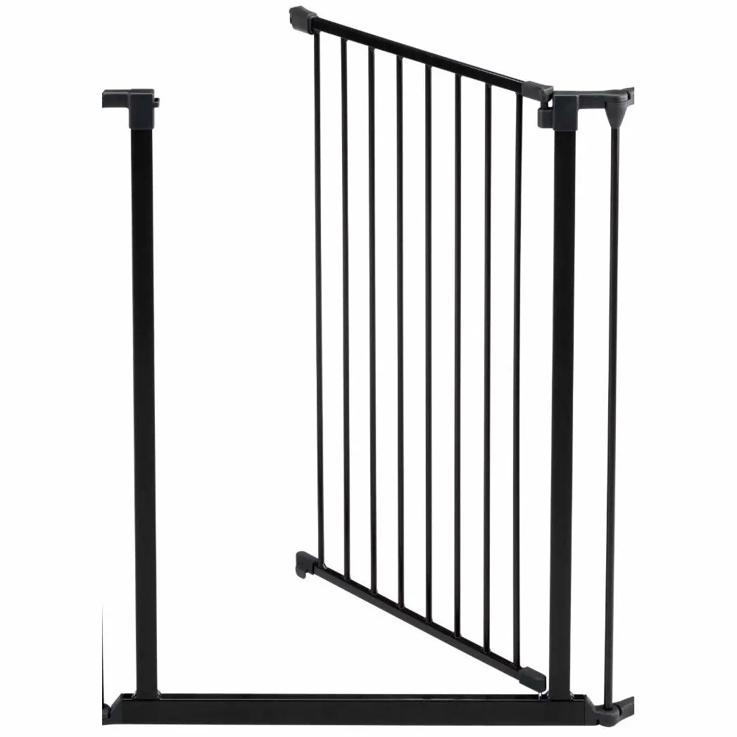 Scandinavian Pet Design 50516-2600 Flex Large and Extra Tall Adjustable 35 to 88 Inch Wide 41 Inch Tall Wall Mounted Metal Pet Safety Gate, Black