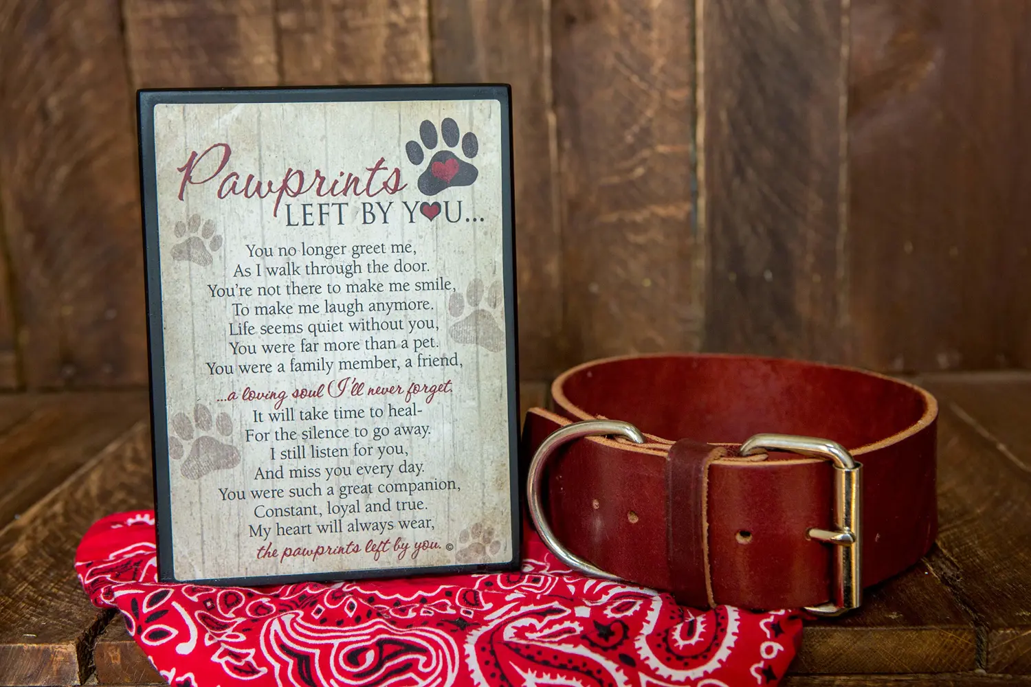 Pawprints Left By You Pet Memorial Plaque - Remembrance Offering For Grieving Pet Owner