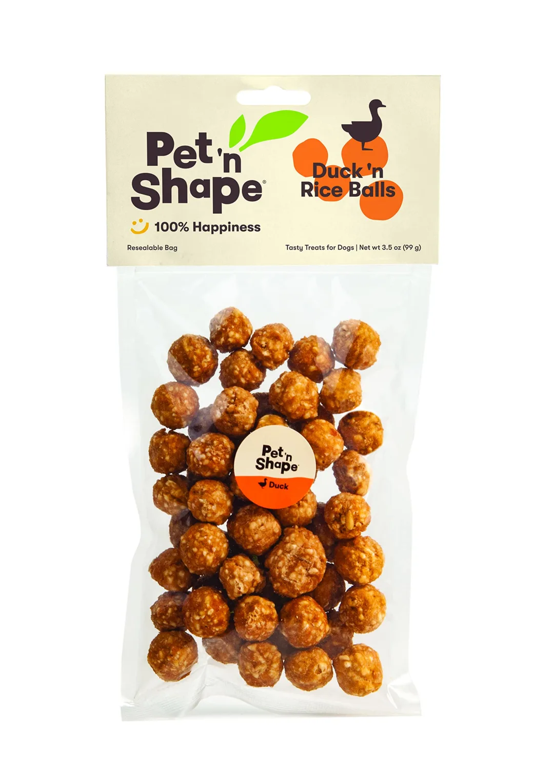Pet 'n Shape Duck 'n Rice Balls Dog Treats - 3.5 Ounce