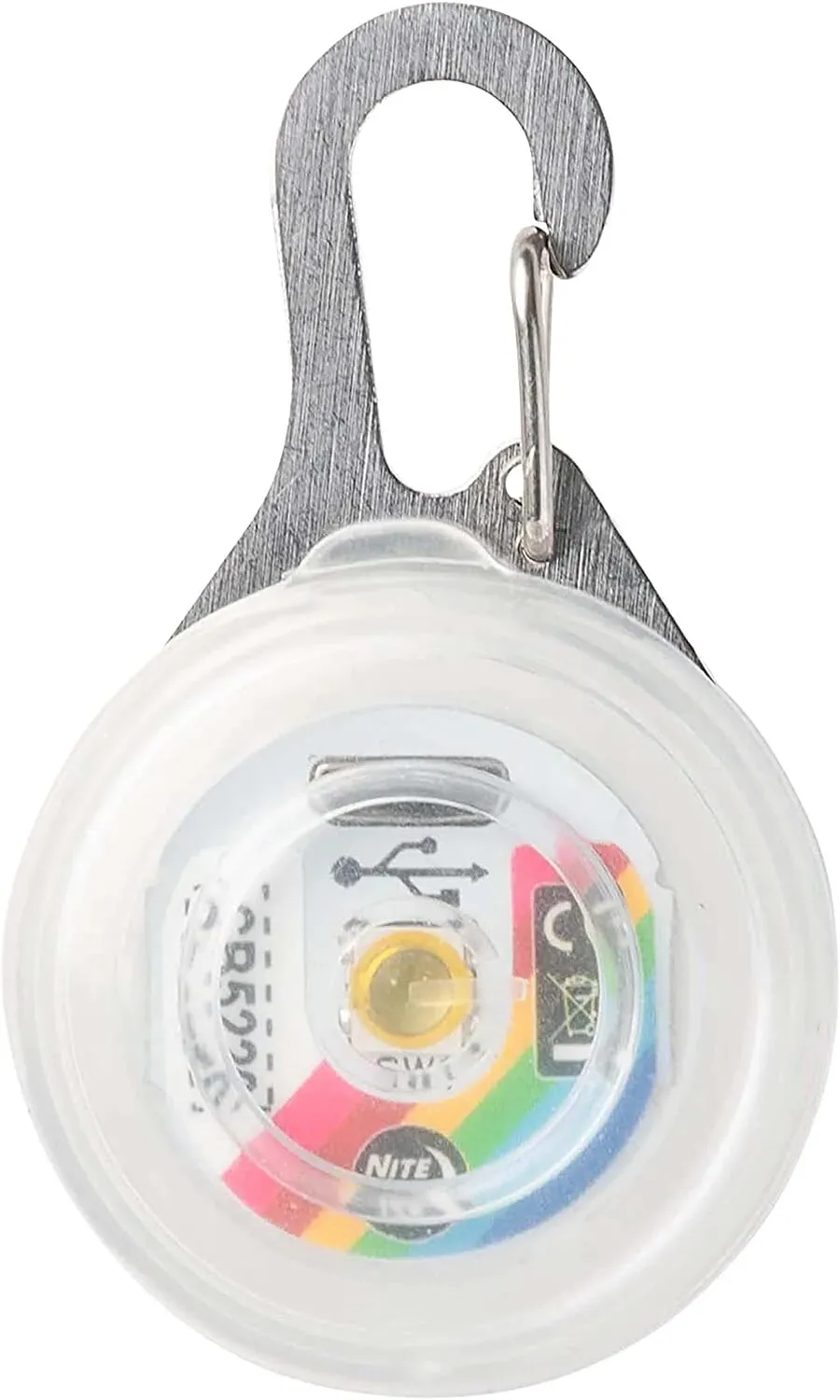 Nite Ize, Inc. PSLGSR-07S-R6 Nite IZE SpotLit, Clip Choose-Your-Color and Flashing Pet Safety Light Dog Collar, Disc-O Tech-Rechargeable