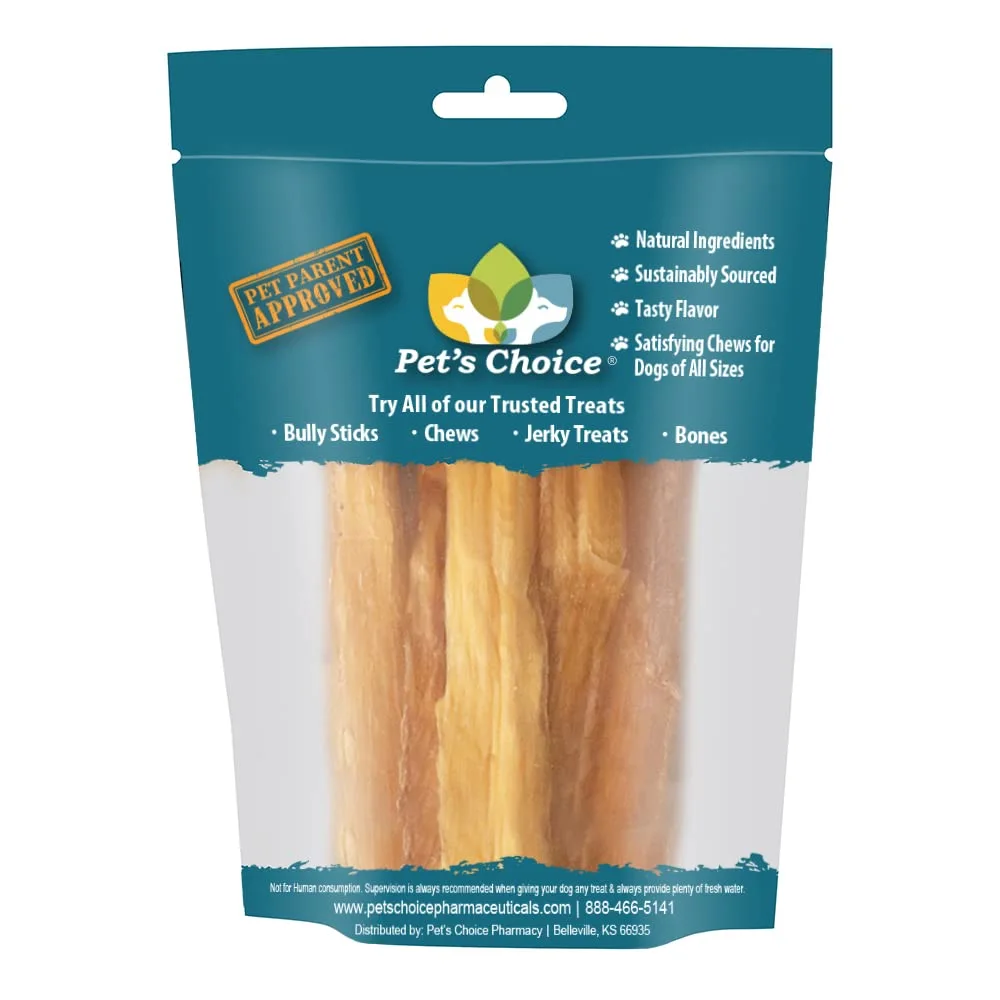 Pet's Choice Backstrap, 6", 6pk, Brown