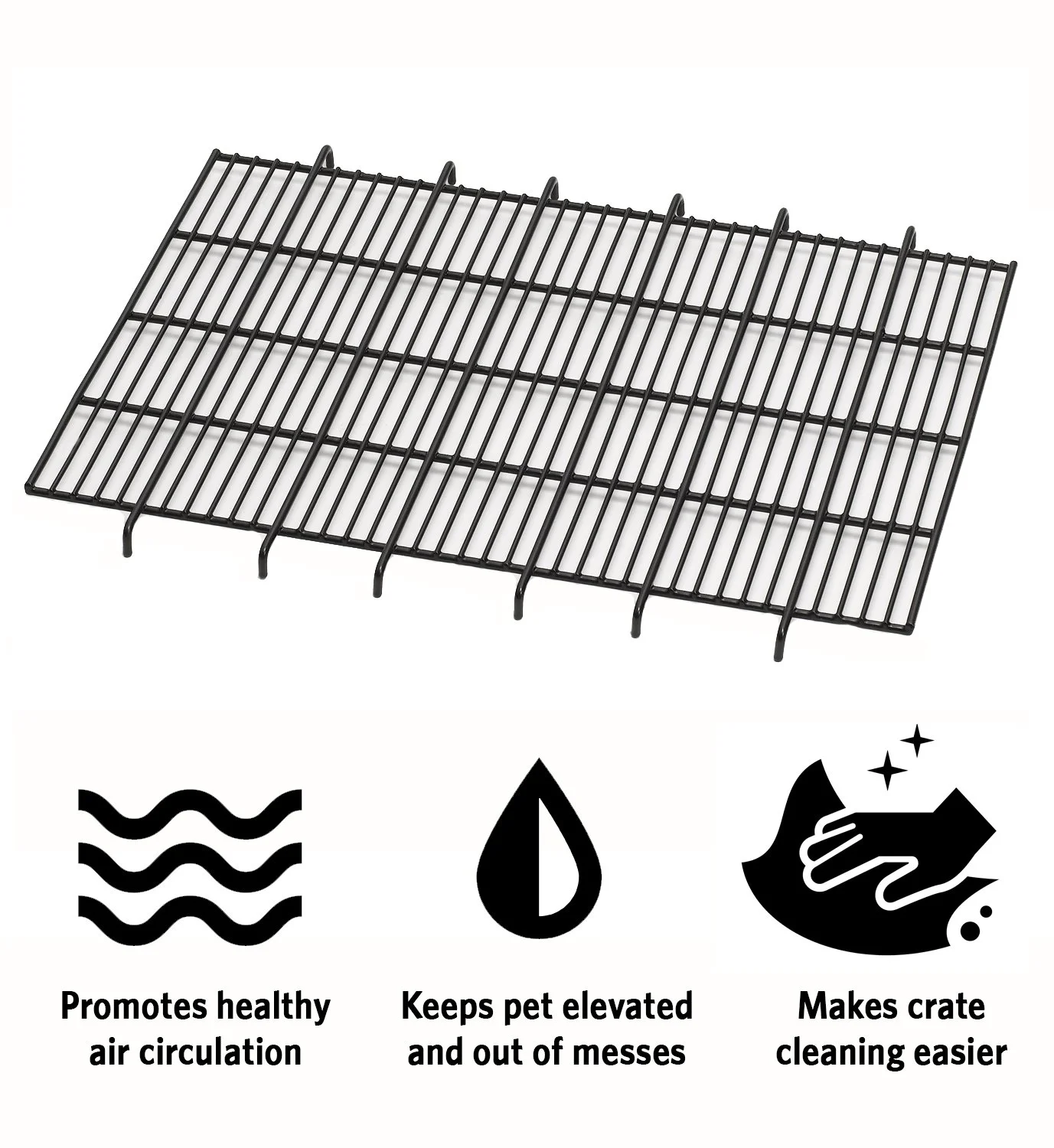 MidWest Homes for Pets Floor Grid for Dog Crate; Elevated Floor Grid; Fits Models 1324TD, 1524, 1524DD, 424, 424DD, 1924, 1924DD, 1624 CURVED SLIDE BOLT LATCH, 1624DD CURVED SLIDE BOLT LATCH