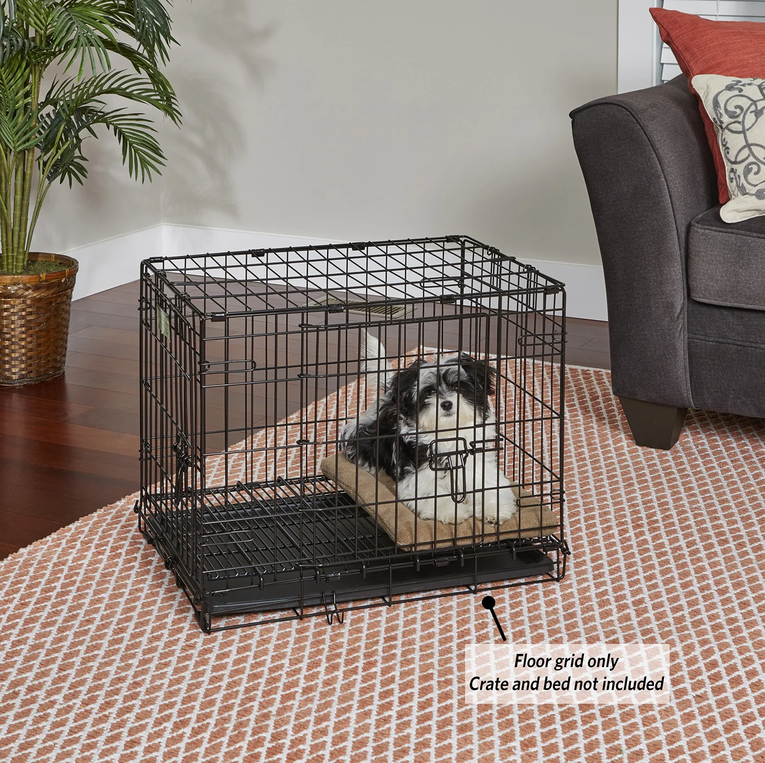 MidWest Homes for Pets Floor Grid for Dog Crate; Elevated Floor Grid; Fits Models 1324TD, 1524, 1524DD, 424, 424DD, 1924, 1924DD, 1624 CURVED SLIDE BOLT LATCH, 1624DD CURVED SLIDE BOLT LATCH