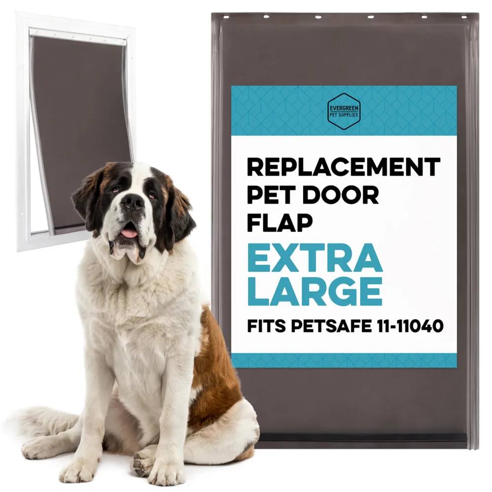 Evergreen Pet Supplies Extra Large Replacement Dog Door Flap Compatible with Petsafe PAC 11-11040, Flexible Doggy Door Flap for Small, Medium, Large Dogs and Cats, Weather Resistant and Easy-Install