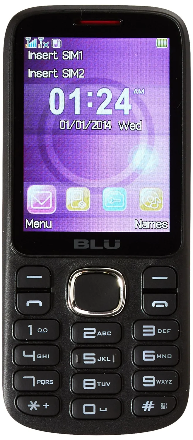 BLU Jenny TV 2.8 T276T Unlocked GSM Dual-SIM Cell Phone w/ 1.3MP Camera - Unlocked Cell Phones - Retail Packaging - (Black Red)
