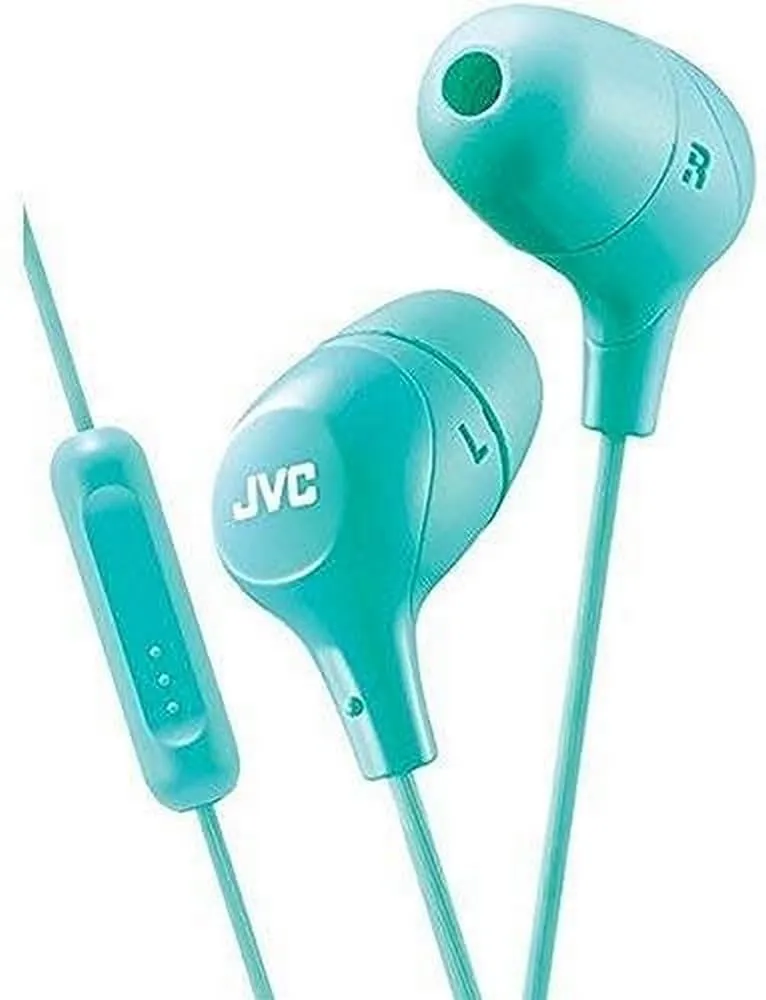 JVC Memory Foam Earbud Marshmallow Memory Foam Earbud with Mic Green (HAFX38MG)