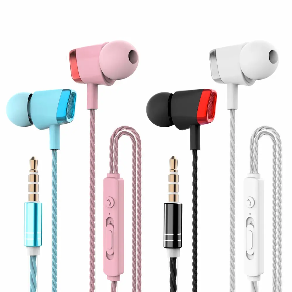 4 Pack Earbuds Headphones with Microphone & Remote, CBGGQ Noise Isolating Earphones in-Ear Headphones with Pure Sound and Powerful Bass, for iOS and Android Smartphones, iPod, iPad, Laptops,Gaming,etc