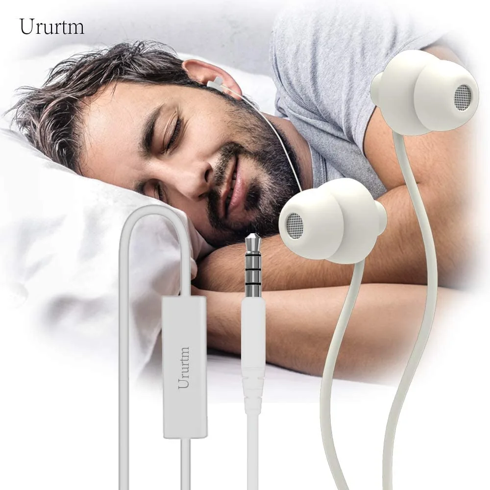 Sleep Soundproof Earbuds Headphones, Noise Isolating Soft Earbuds for Sleeping, Nighttime, Insomnia, Side Sleeper, Snoring, Travel, Meditation & Relaxation (white)