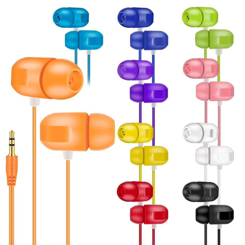 Classroom Earbuds Bulk 50 Pack for Kids Kids Headphones for Classroom Children Boys Girls Toddler Adult (10 Mixed Colors)