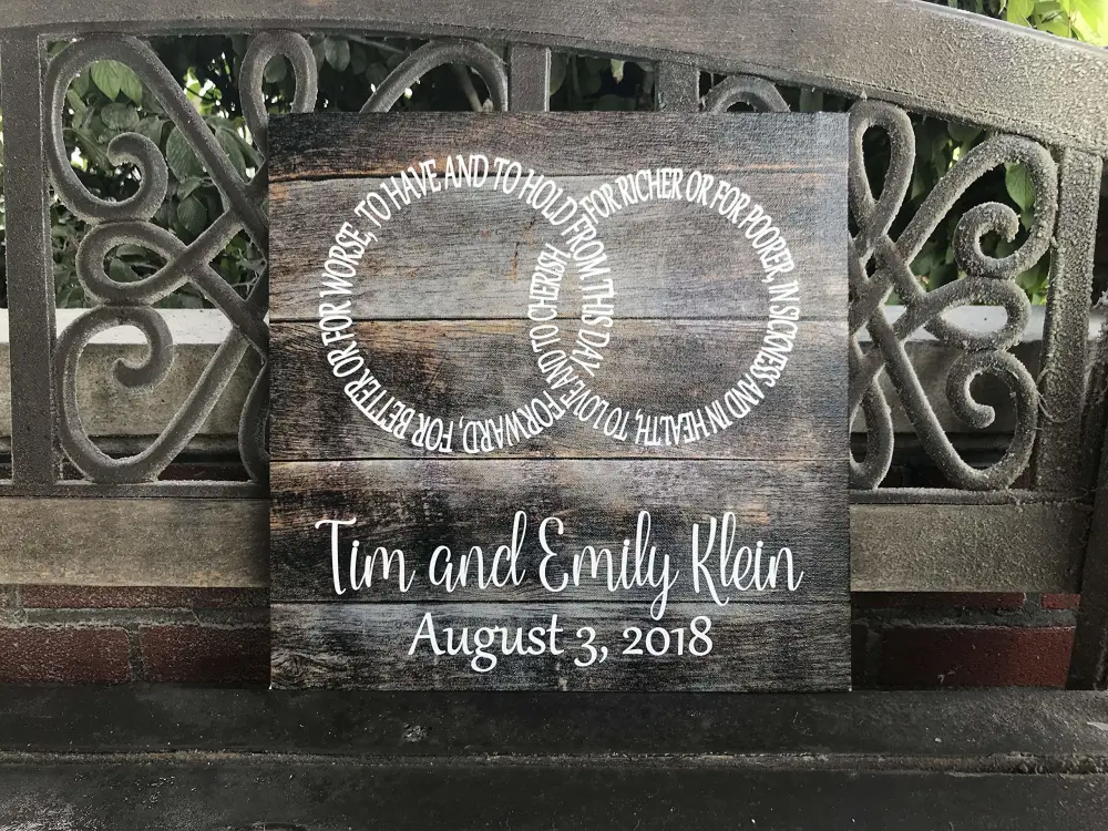 Infinity Symbol Wedding Sign, ChristmasGift, Welcome Sign, Personalized With Couple's Names and Established Date, Perfect Bridal Shower, Anniversary Or Birthday Present