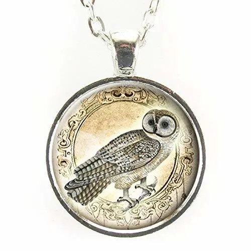 Owl Charm Necklace Handmade Bird Pendant