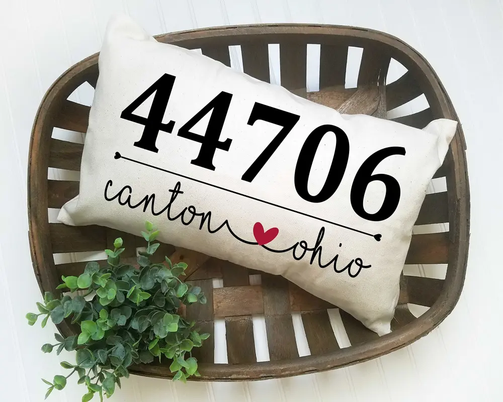 Personalized Zip Code Gift Pillow