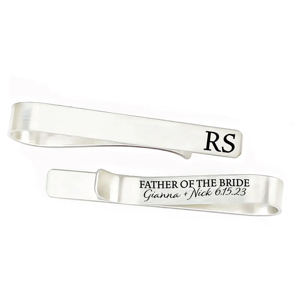 Personalized Father of the Bride Gift Father Of The Bride Tie Clip Father of the Brides Parent Gift Personalized Father of Bride Tie Clip FATHER-BRIDE-TIE