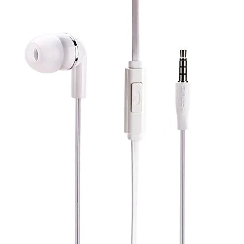 Premium Flat Wired Headset Mono Handsfree Earphone Mic Single Earbud Headphone Earpiece in-Ear [3.5mm] White for T-Mobile Samsung Galaxy J3 Star (2018) - T-Mobile Samsung Galaxy J7