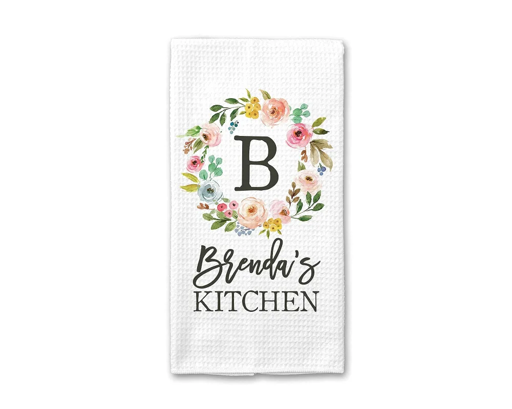 Custom Waffle Weave Dish Towel | Personalized Kitchen Towel | Housewarming Gift | Wedding Gift | Personalized Dish Towel | Housewarming Gift | Friend Birthday Gift