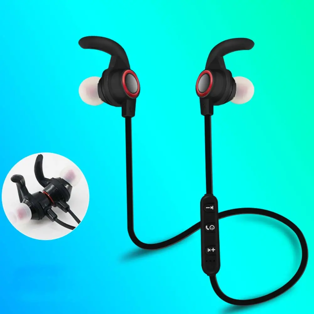 schicj133mm Portable Ergonomic Design Magnetic Wireless Mini Bluetooth 4.1 Earphone Stereo Sports in-Ear Mic Headphone for Running, Office, Fitness, Travel，Riding Blue