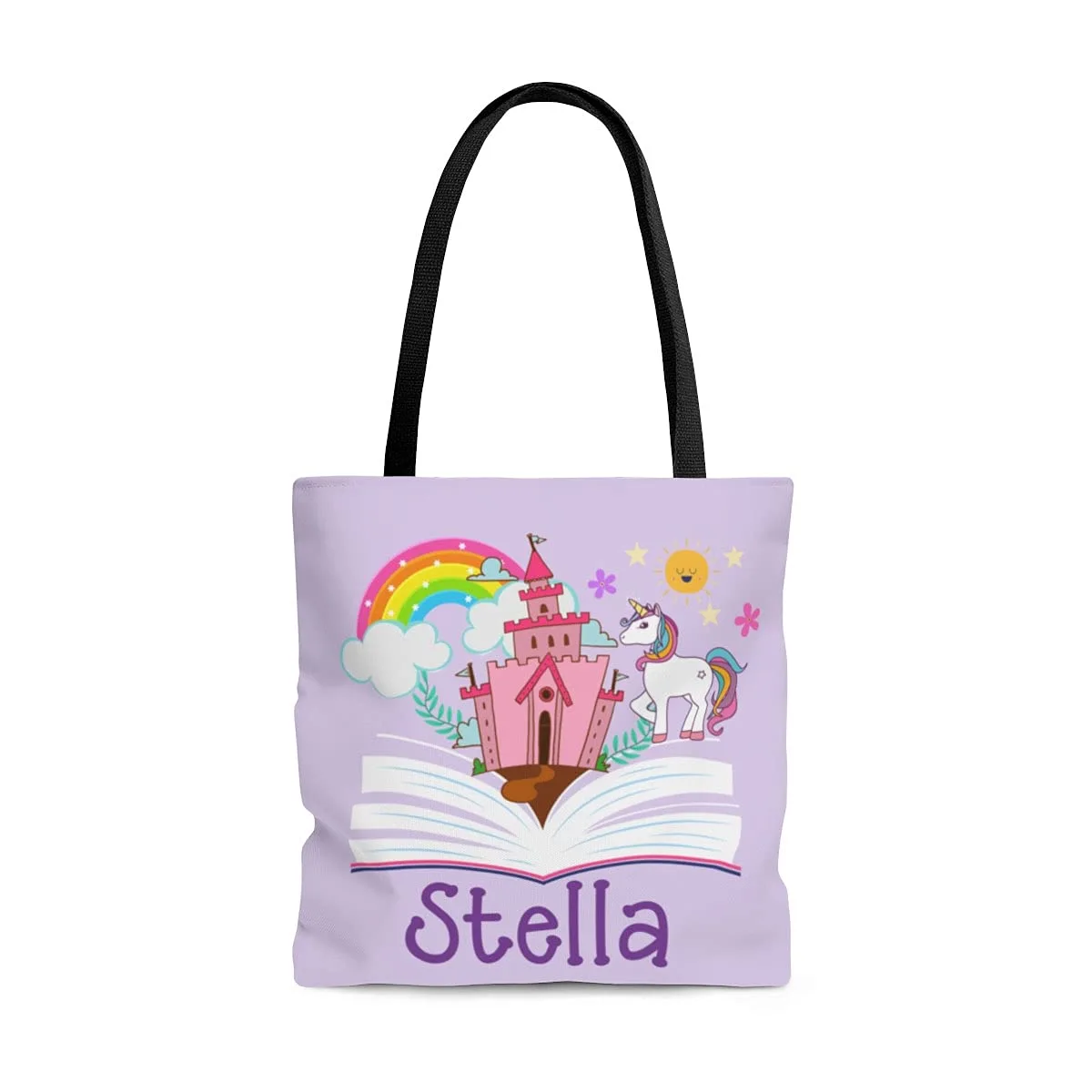 Personalized Library Tote Bag, Library Book Bag, Dream World