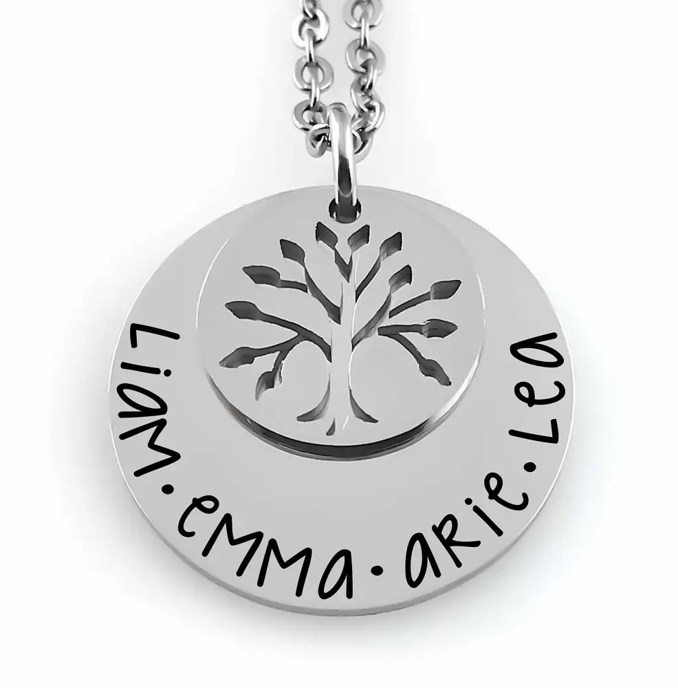 Personalized Mothers Day - Mommy Necklace kids names- Family Tree- Children Names - Custom Jewelry - Birthstone Crystals - Grandma - Nana