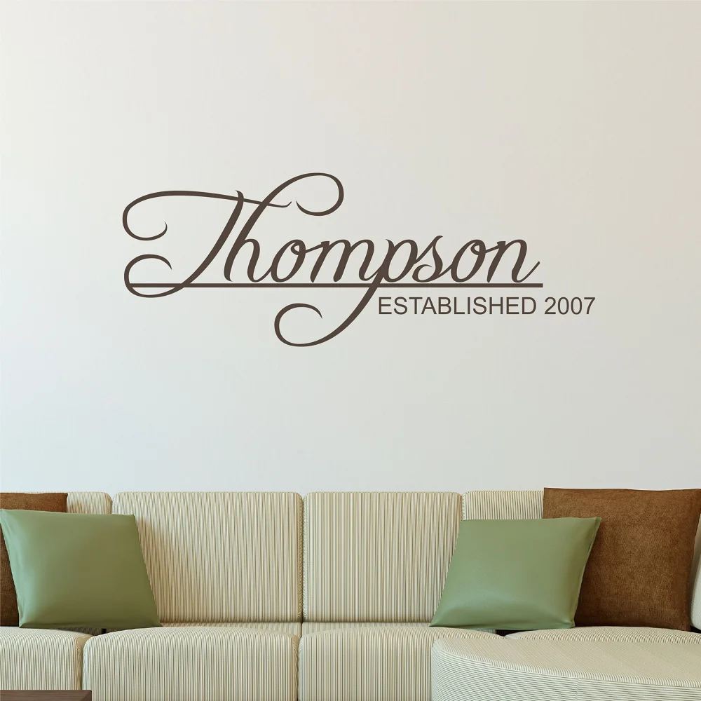 Custom Family Name Wall Decal - Personalized Name Wall Sticker - Custom Name Wall Sign - Monogram Stencil