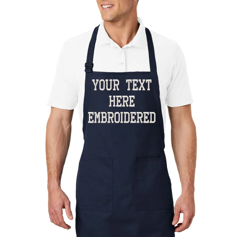 Personalized Embroidered chef Apron with Your Unique Text - Customized with your text