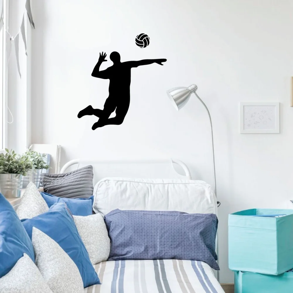 Volleyball Gift for Boys - Serve - Personalized Vinyl Wall Decal Decor For Bedroom or Playroom - Sports Decorations