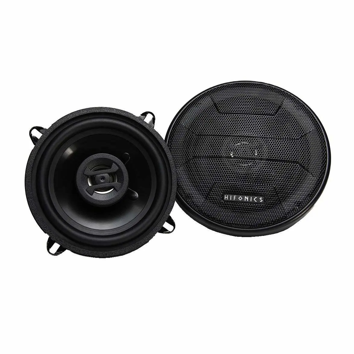 Hifonics ZS-525CX Zeus 200 Watt 5.25 Inch 2 Way 4 Ohm Car Audio Coaxial Speakers, Pair, Black