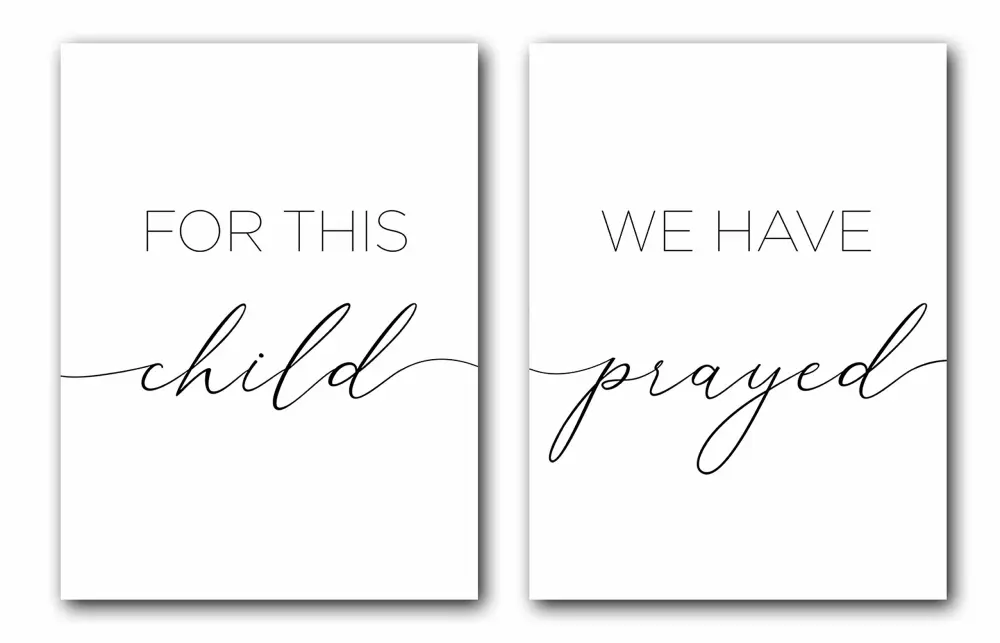 For this Child We have Prayed Posters, 24 x 36 Inches Prints Unframed