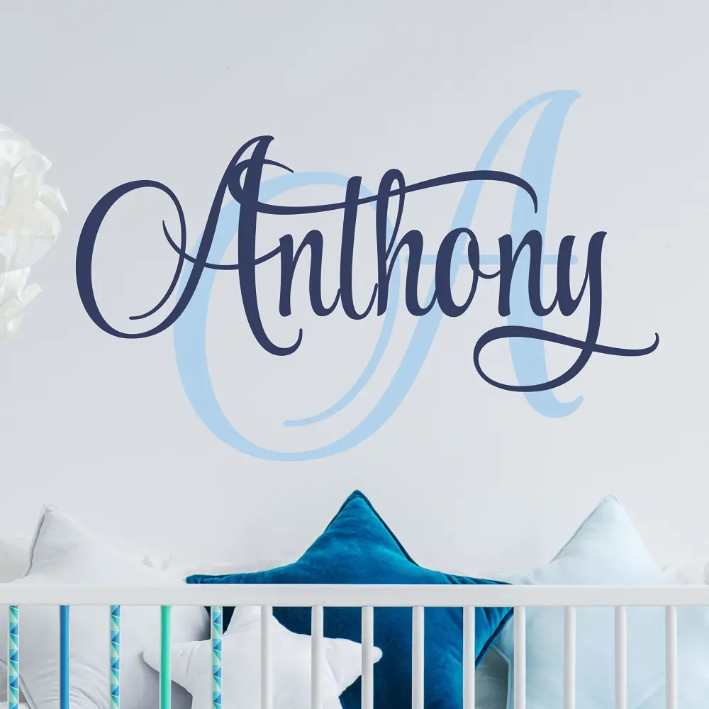 Name Wall Decal Sticker Custom Name Wall Decal Girls Room Boys Room - Personalized Name Wall Decal Nursery Decal - Baby Monogram Vinyl Wall Art