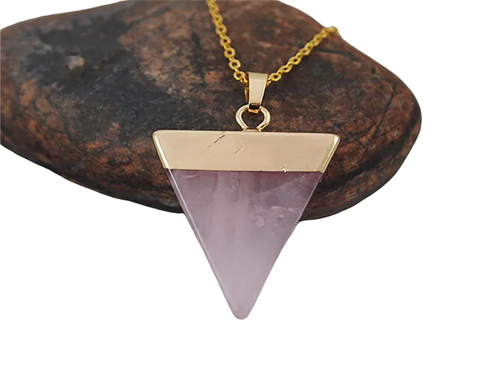 Rose Quartz and Gold Pendant Real Crystal Necklaces for Women Rose Quartz Gold Jewelry Stone of Love and Beauty Gift for Anniversary Valentine's Day