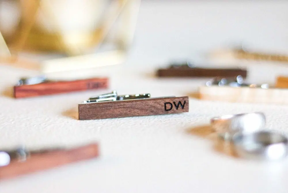 Personalized Wooden Tie Clip