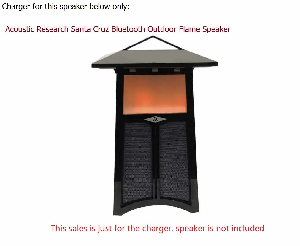 Charger Compatible with Acoustic Research Santa Cruz Bluetooth Outdoor Flame Speaker AR AWSF100