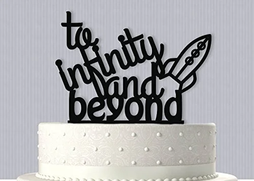 To Infinity and Beyond Wedding Cake Topper