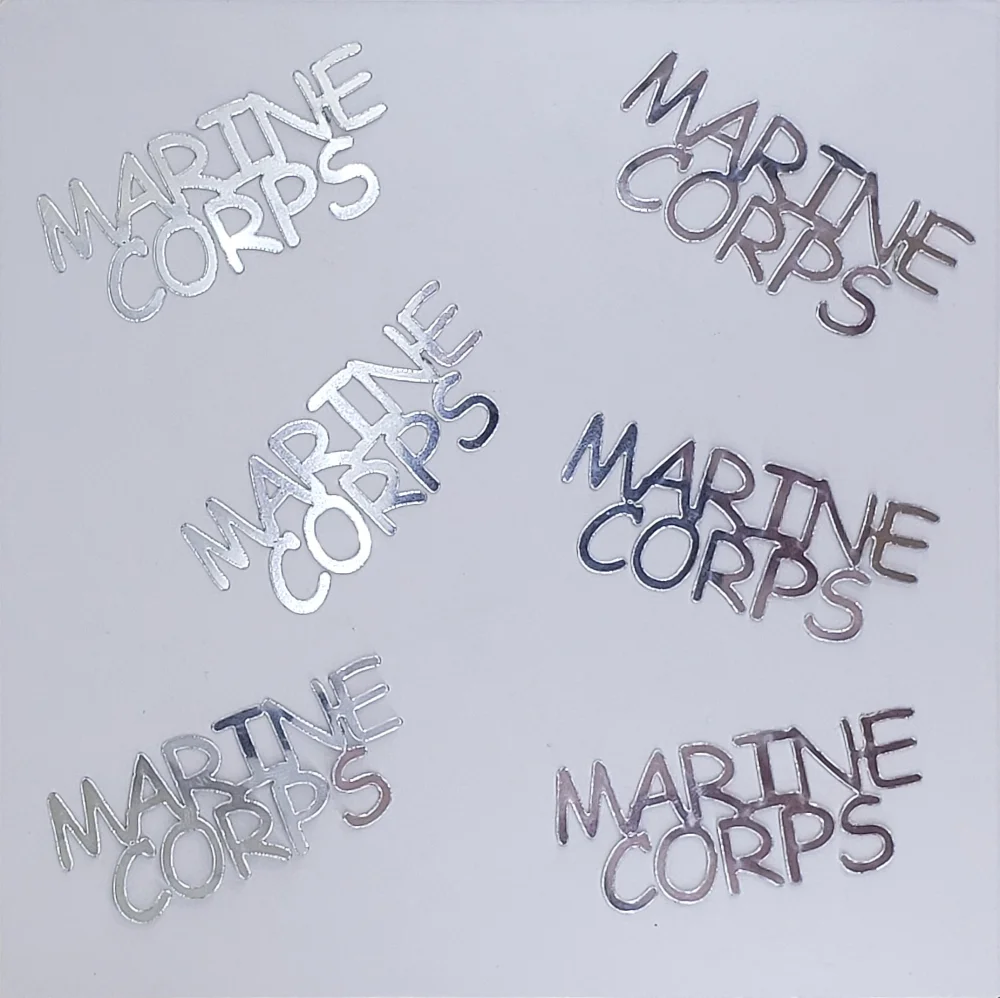 Metallic Confetti Word - MARINE CORPS in 12 Colors (Also Available in Paper) #4273