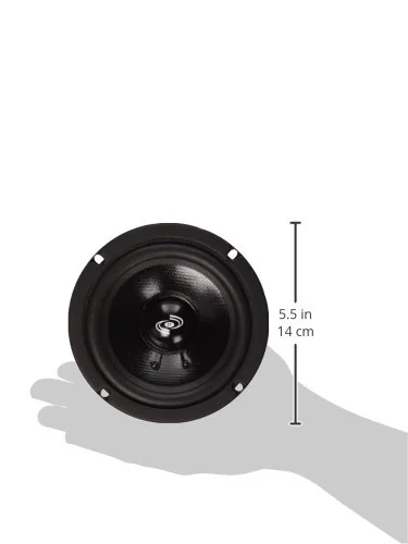 Pyle 5 Inch Woofer Driver-Upgraded 200 Watt Peak High Performance Mid-Bass Mid-Range Car Speaker 450Hz-7kHz Frequency Response 15 Oz Magnet Structure 8 Ohm w/ 92dB and Paper Coating Cone-PDMR5 Black