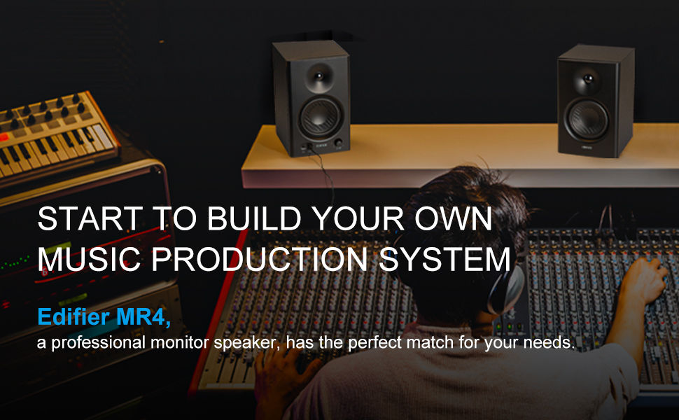 Edifier MR4 Powered Studio Monitor, 4" Multimedia Monitor Speakers
