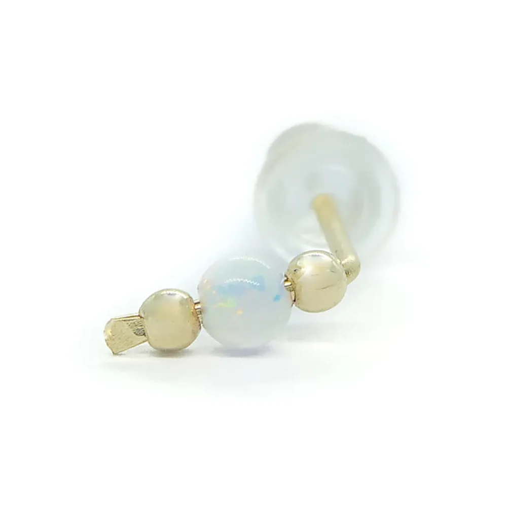 Helix Earring Cartilage Piercing Opal Climber Stud 18g Earring Jewelry Upper Ear 18 Gauge Gold-Silver-Rose Gold