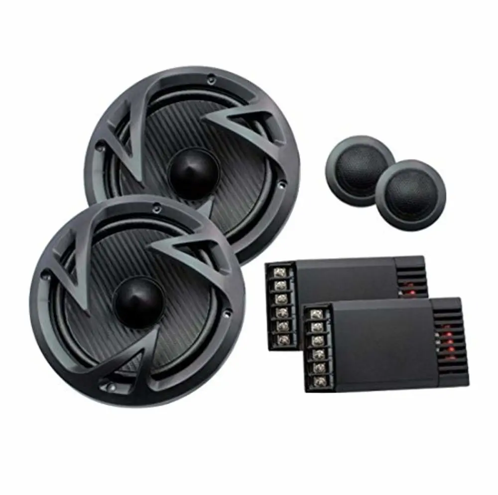 Power Acoustik EF-60C Edge Series 6.5" 500-Watt 2-Way Component Speaker System , BLACK