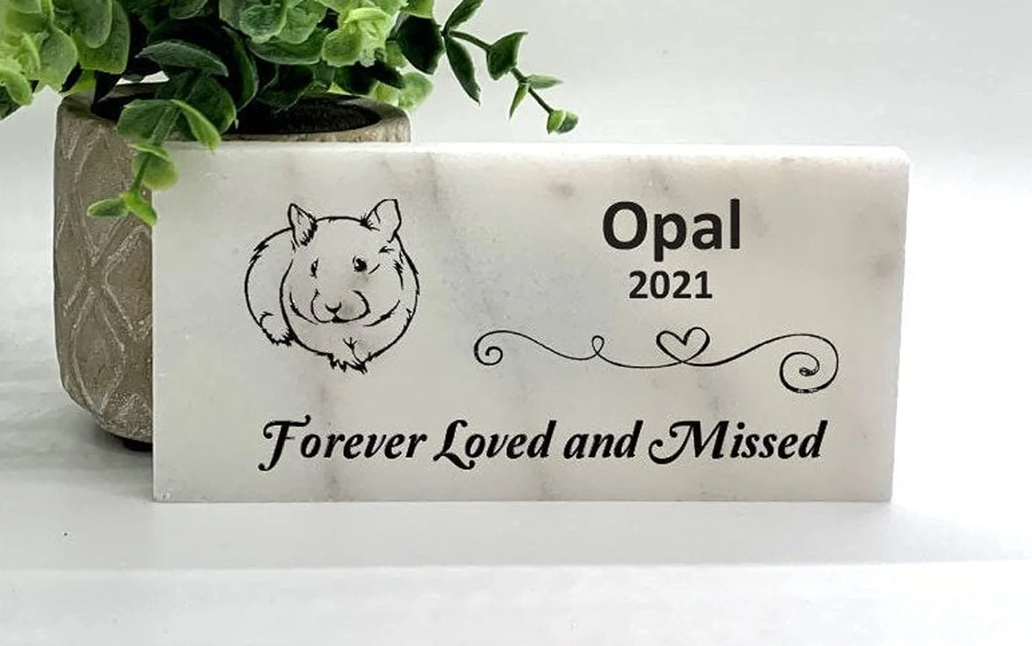 Guinea Pig Memorial Stone - Real Stone Personalized by Florida-Funshine