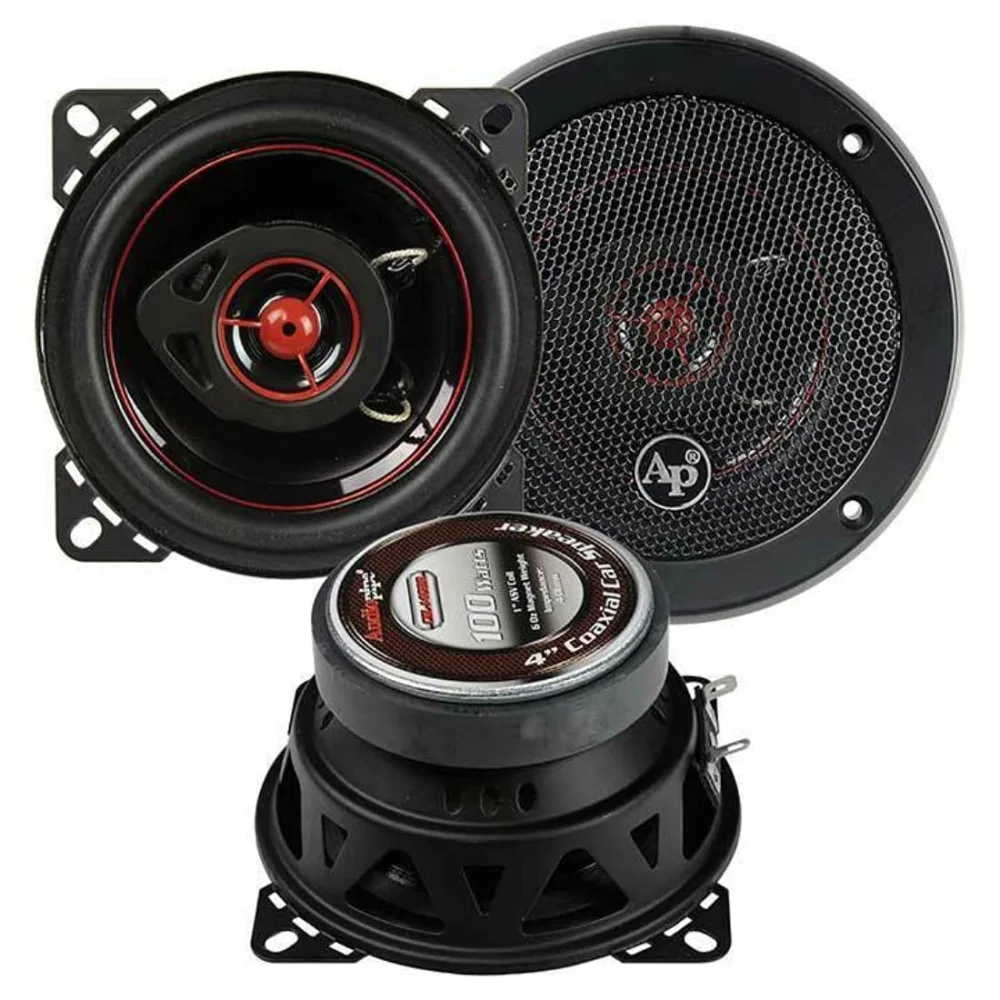 Audiopipe CSL1402R Redline Speaker 4" 2-Way [Pair] 100 Watt Polypropylene Cone