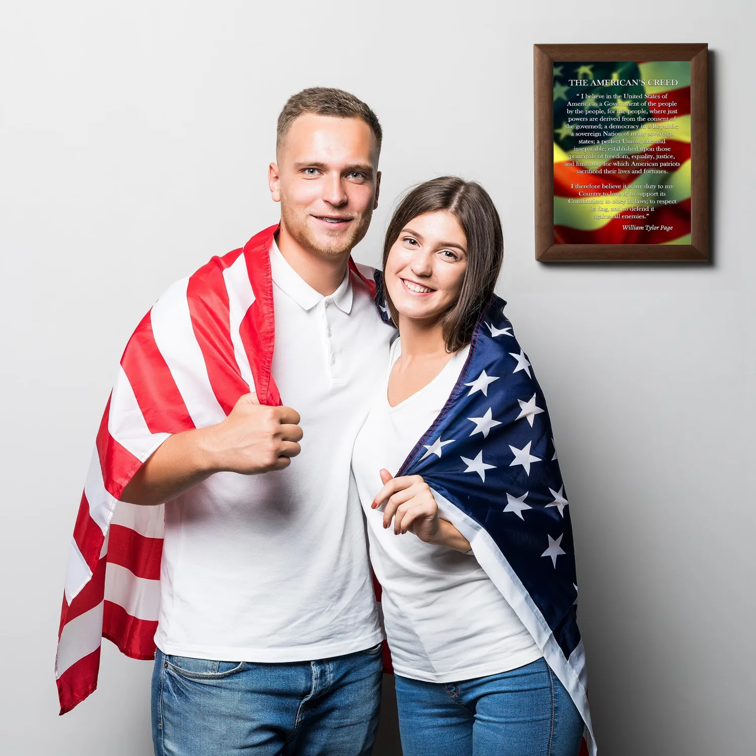 William Tyler Page Quotes Wall Art- The American Creed Wall Decor Print, This Pro-American Patriotic Wall Decor Poster Is Ideal For a Home, Office, Garage and Man Cave Decor, Unframed - 8x10"