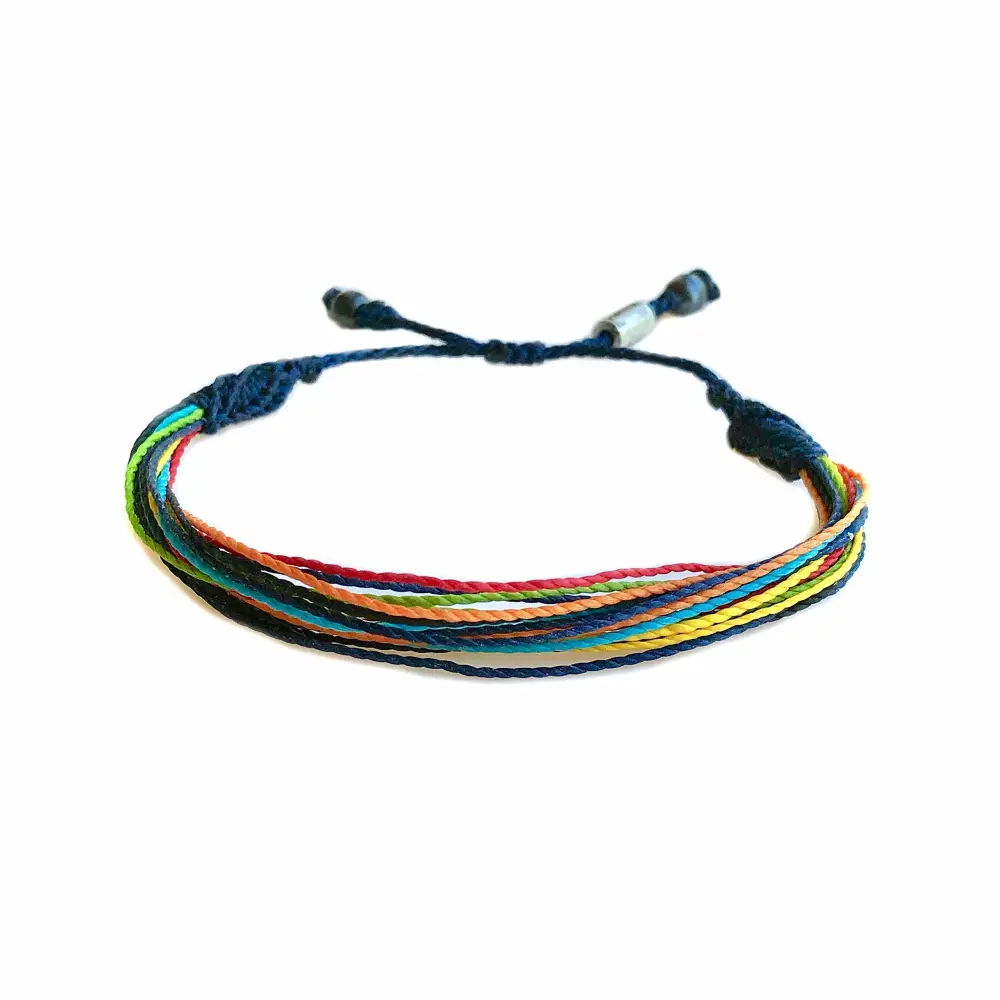 Custom Colors String Bracelet for College, University, High School, Sports Team or Country Flag - Customized Cord Colors and Sizes Sports Fan Gift for Men Women and Kids by Rumi Sumaq