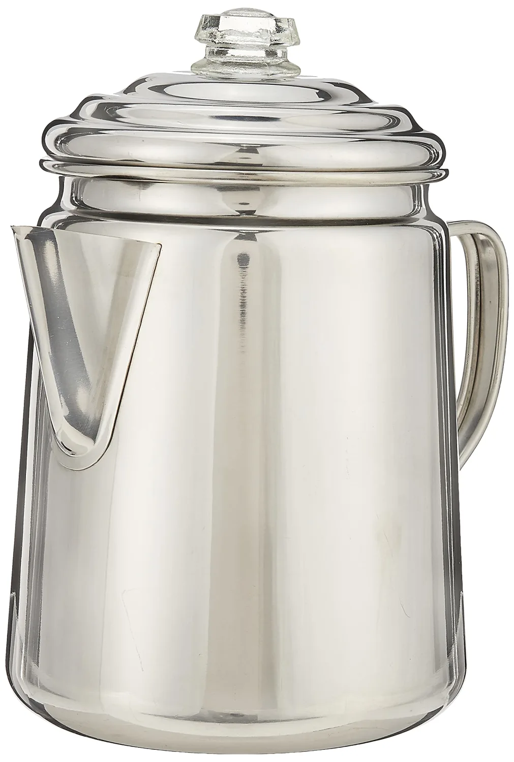 Coleman Stainless Steel Percolator Coffee Pot, 12-Cup Capacity Lightweight Coffee Percolator, No Filter Needed, Durable Outdoor Coffee Maker for Camping, Backpacking, RV, Stovetop, Campfire, & More