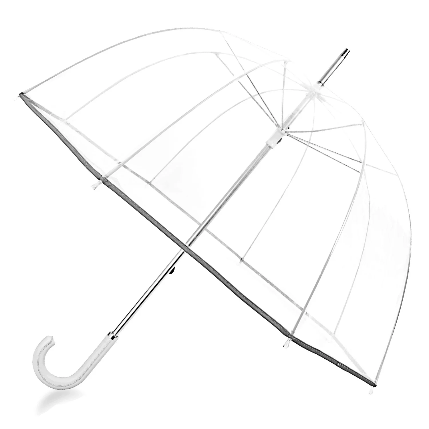 52 Inch Bubble Clear Umbrella for Weddings, Bulk Large Adult Transparent Umbrella Windproof Dome Rain Bubble Umbrella
