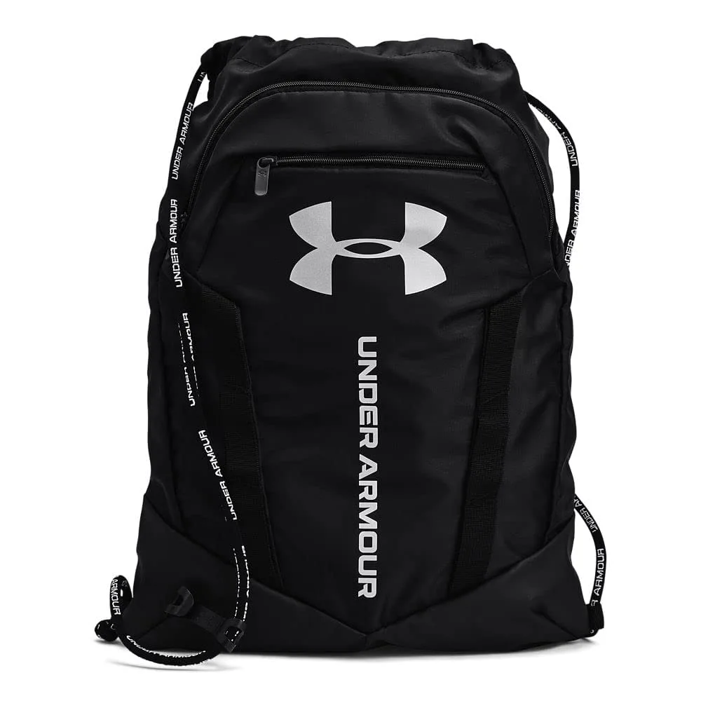 Under Armour Unisex-Adult Undeniable Sackpack , Black (001)/Metallic Silver , One Size Fits Most